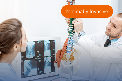 Lumbar medial branch block injection used to diagnose and relieve lower back pain